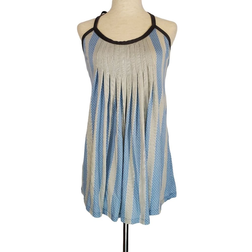 Silence + Noise Urban Outfitters Women tops sz S Blue white halter style soft